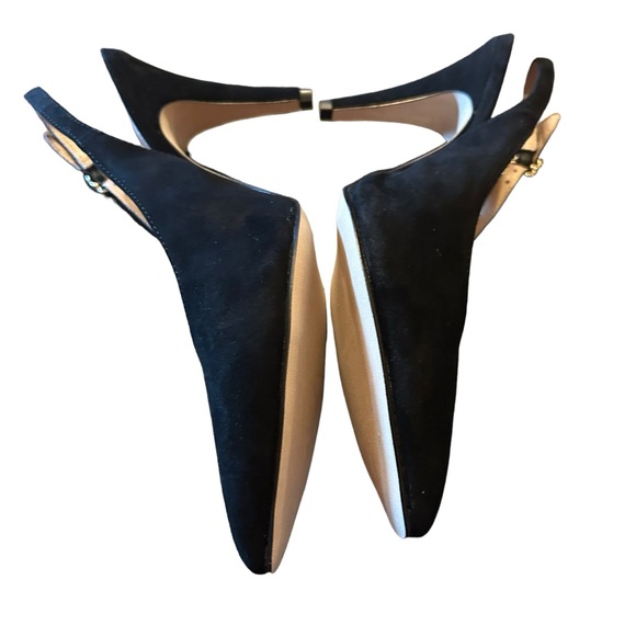 Coach Sutton Suede Slingback Pointed Toe Pumps Classic Timeless Minimalist NEW 8 - Picture 7 of 10